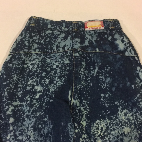 Vintage High Waisted Acid Wash Tie Dye Mom Jeans - Picture 3 of 11